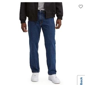 Levi's 550 relaxed tapered dark wash blue jeans size 18 M